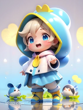 9 C 美女 卡通 小孩纸 可爱