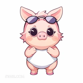卡通可爱小猪 卡通 可爱 小猪