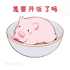爆要开饭了吗 小猪