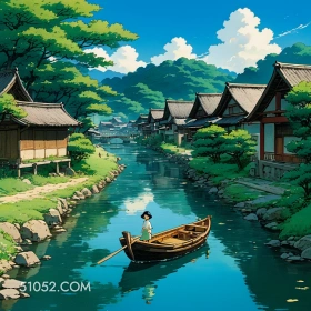 划船 夏天 漫画