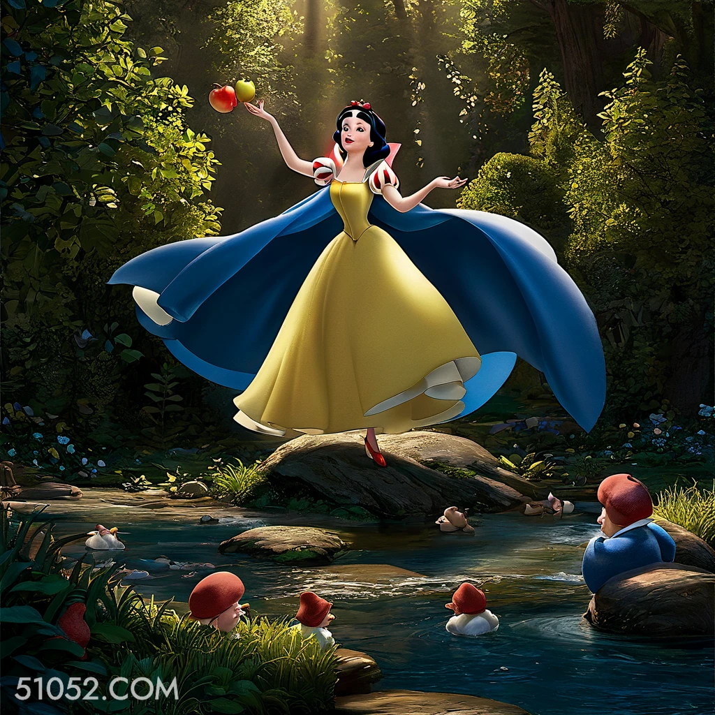 白雪公主跳舞 优雅 可爱 公主 大胖橘