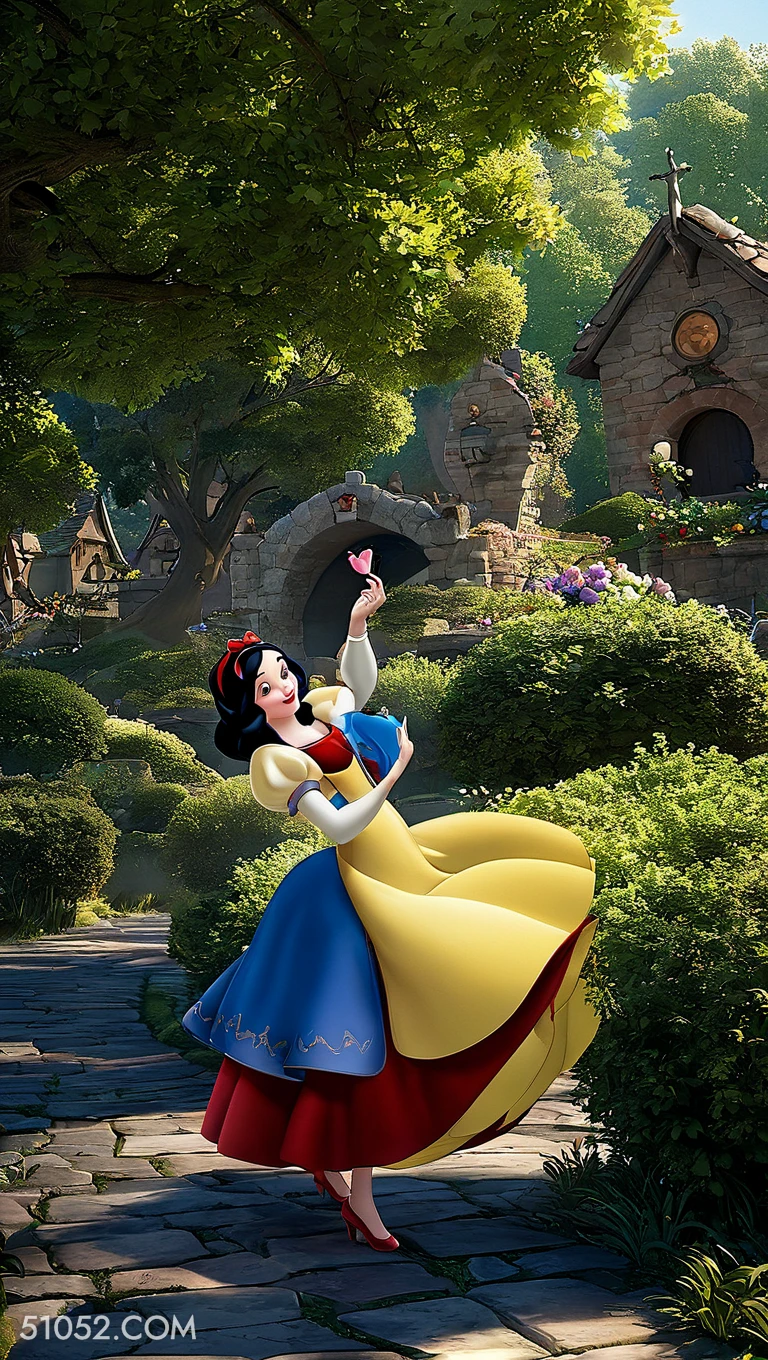 白雪公主跳舞 优雅 可爱 公主 大胖橘