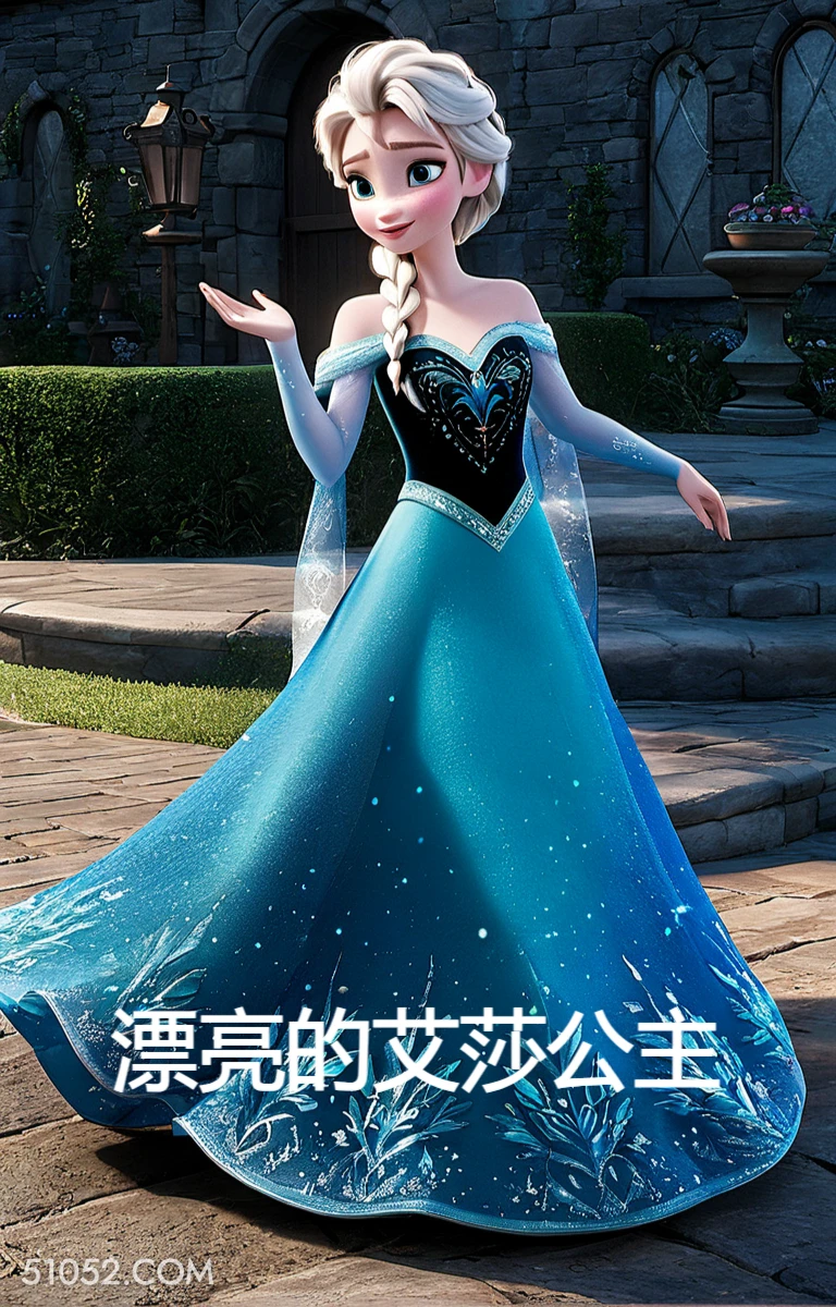 艾莎公主 卡通 优雅 可爱 艾莎公主