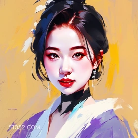  次元壁 水粉意境 梦幻 大美女