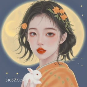 嫦娥玉兔 可爱 国风